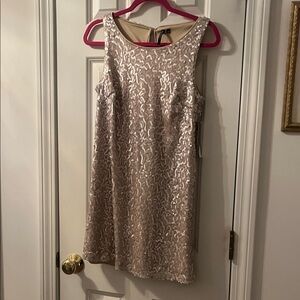 NWT! Elegant Gold Sequin Sleeveless Dress by Kontagious!